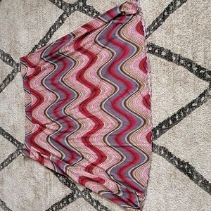 Midi skirt with lettuce edging